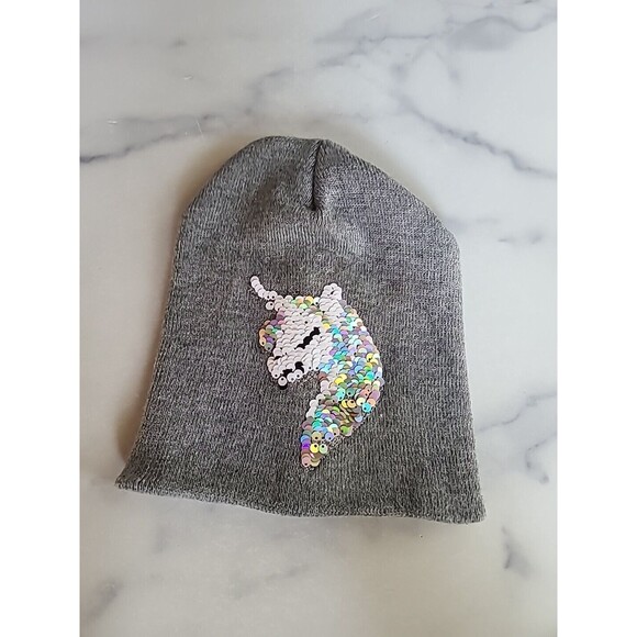 Unicorn Sequin Kids Winter Hat - Picture 3 of 10
